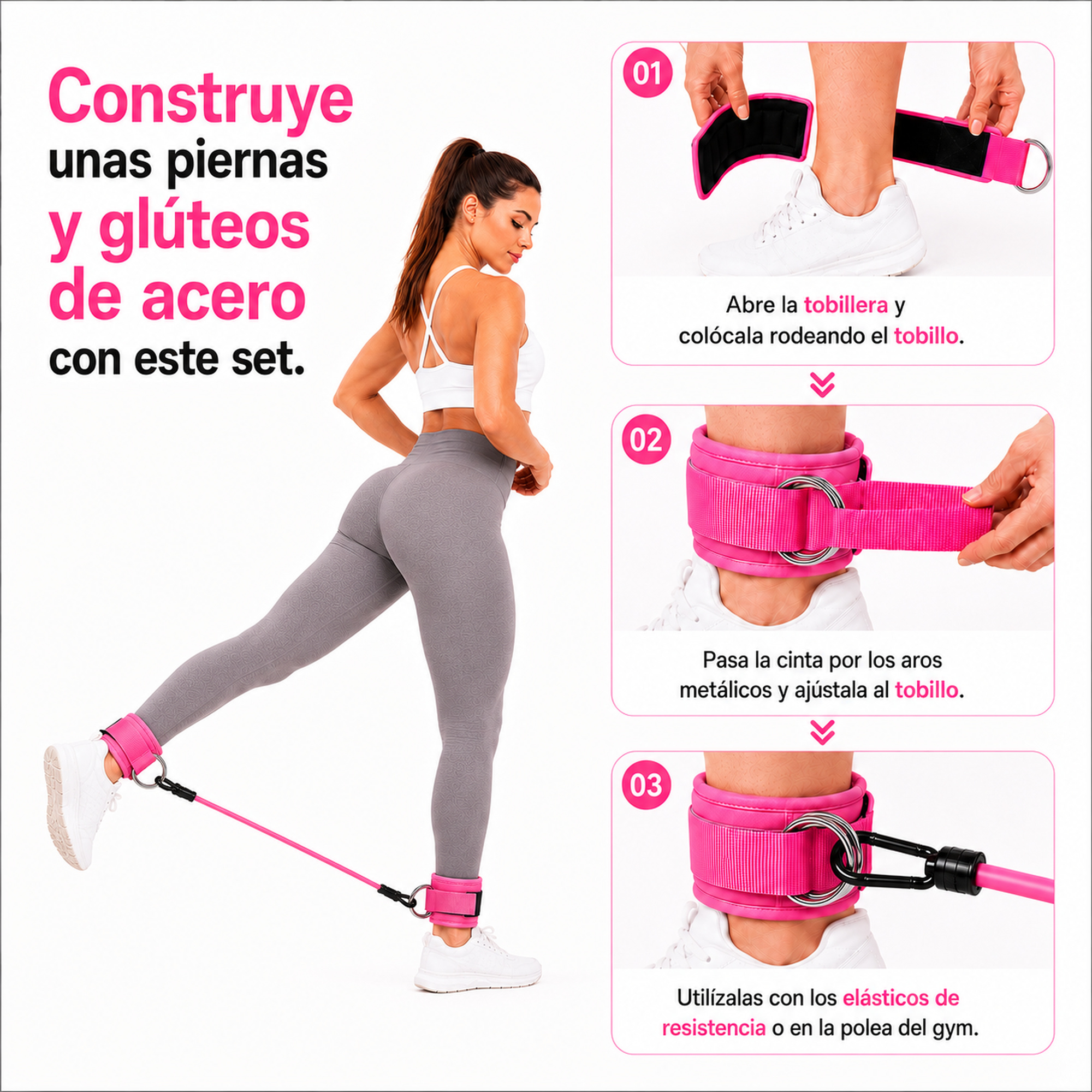 Instrucciones para usar la tobillera JUSTBAIMY